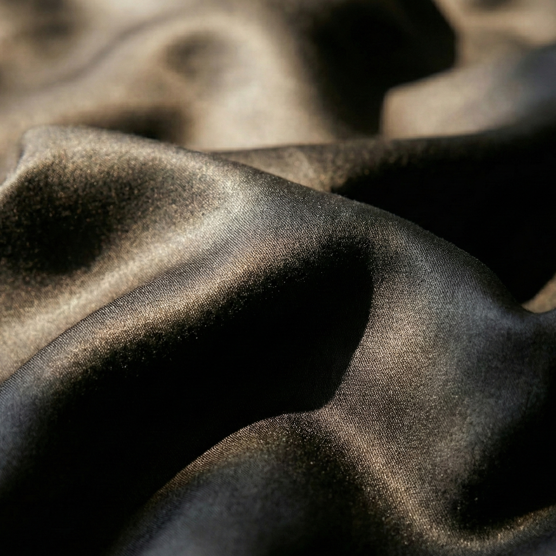 ALVA TENCEL™ Percale Stoff – 100% Lyocell – Midnight Coast – Close-up Textur