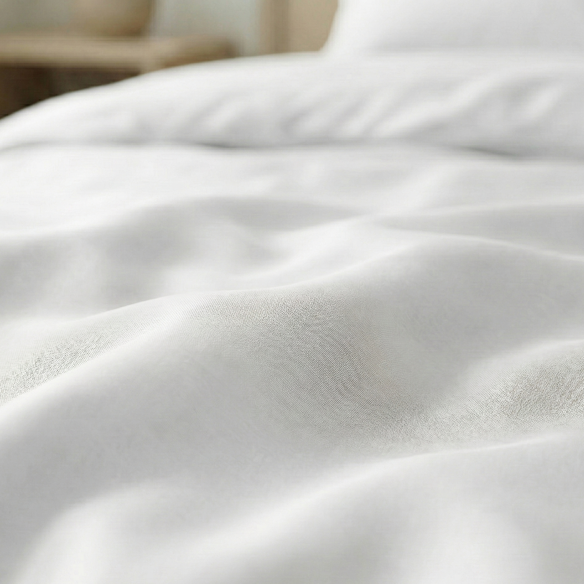 ALVA TENCEL™ Percale Stoff – 100% Lyocell – Arctic Light – Close-up Textur