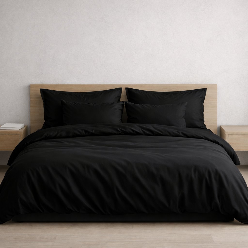 ALVA TENCEL™ Percale Bettwäsche aus 100% Lyocell – Farbe Midnight Coast – Scandi Schlafzimmer