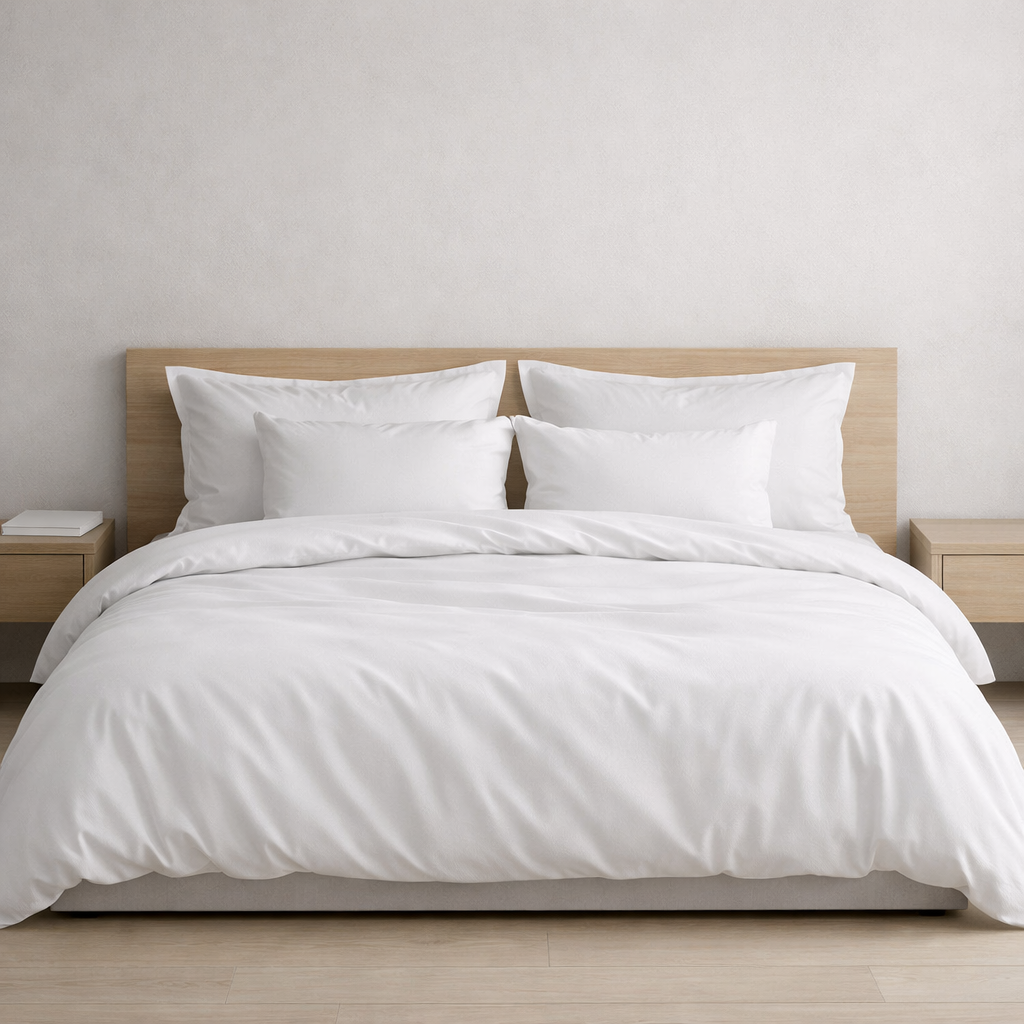 ALVA TENCEL™ Percale Bettwäsche aus 100% Lyocell – Farbe Arctic Light – Scandi Schlafzimmer